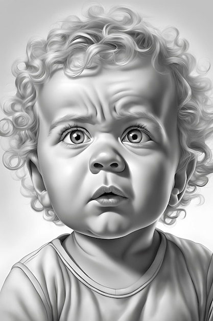 Adorable Baby Coloring Page