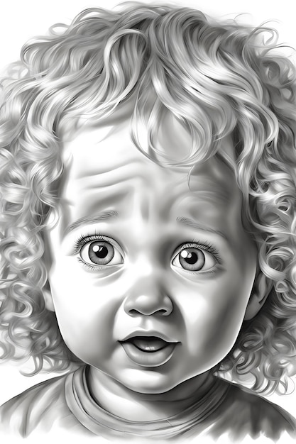 Adorable Baby Coloring Page