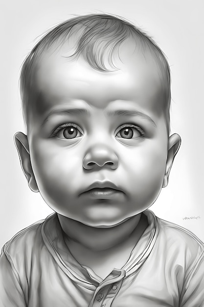 Adorable Baby Coloring Page