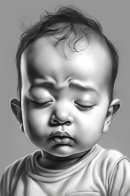 Adorable Baby Coloring Page