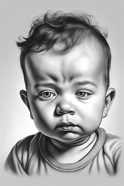 Adorable Baby Coloring Page