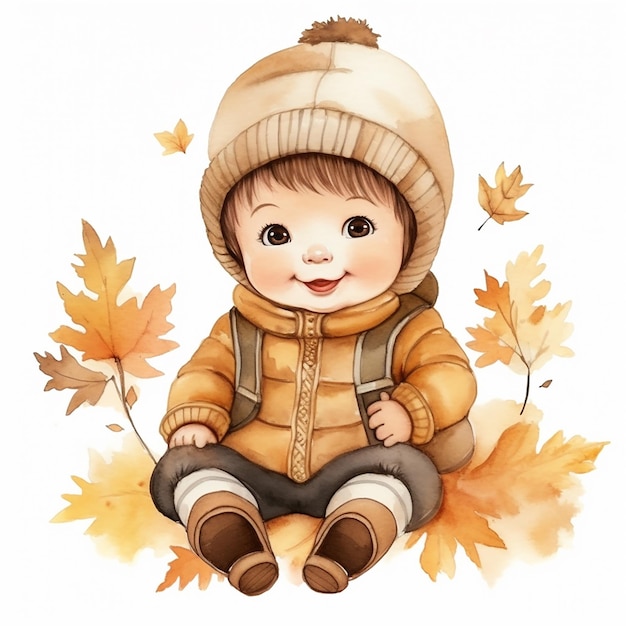 Adorable Baby Illustration