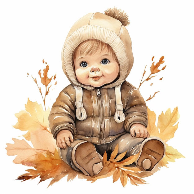 Adorable Baby Illustration