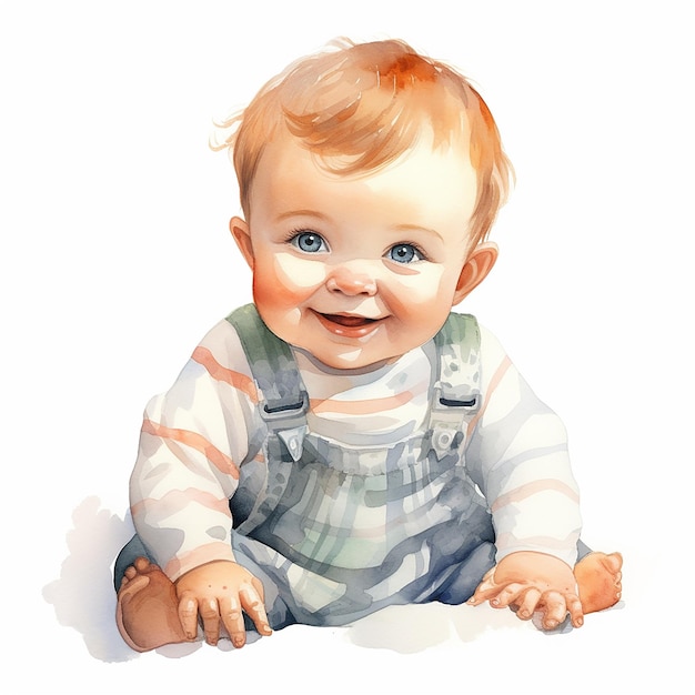 Adorable Baby Illustration