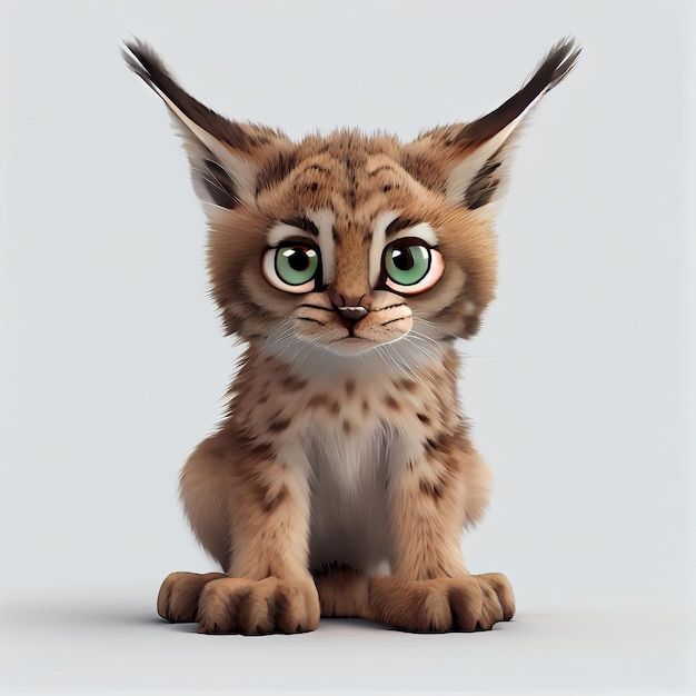 a cute little Lynx in Disney cartoon style. Generative AI 32876109 Stock  Photo at Vecteezy