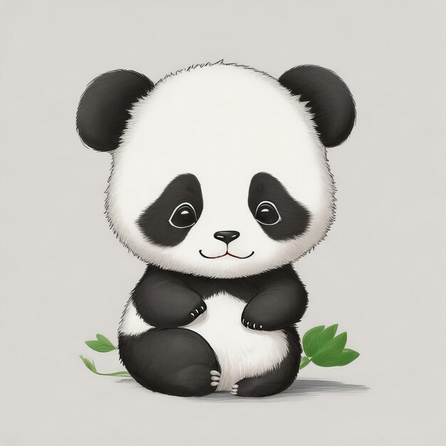 Adorable baby panda