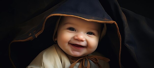 Adorable Baby Smiling in a Cute Hat