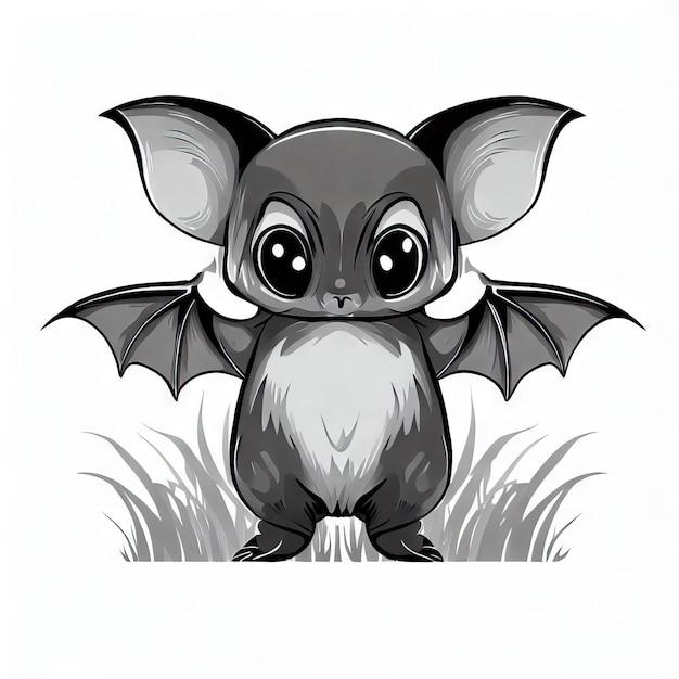 Adorable Bat Flying in TwilightGenerative AI