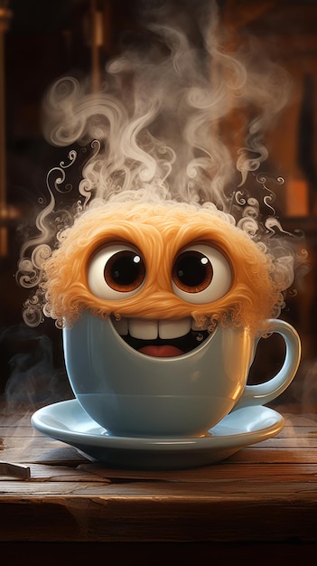 Foto un caffè d'arte carino e adorabile