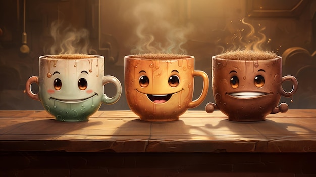 Adorable Brew Cute Art Koffie