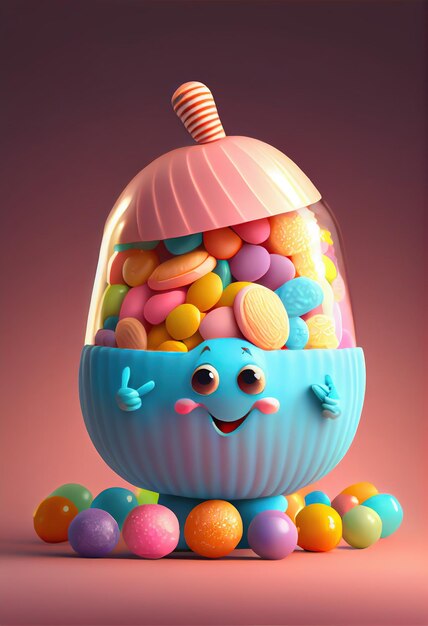 Adorable candy characters Cute funny