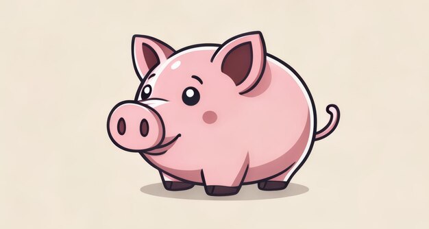 Adorable cartoon pig perfect for childrens content