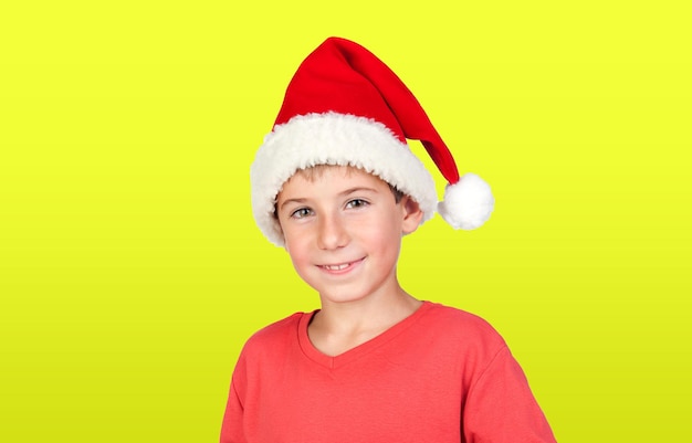 Adorable child with Santa Hat