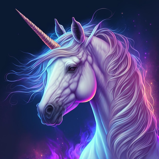 adorable and colorful unicorn