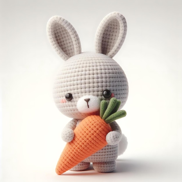 Adorable Crocheted Bunny with Carrot