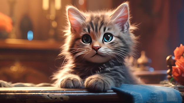 An adorable cute baby CAT perfect eyes