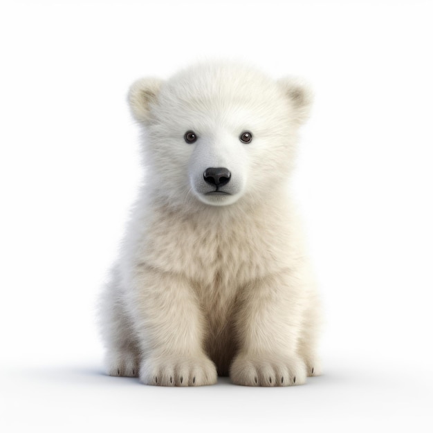 Adorable Cute Portrait of a Baby Polar Bear Cub