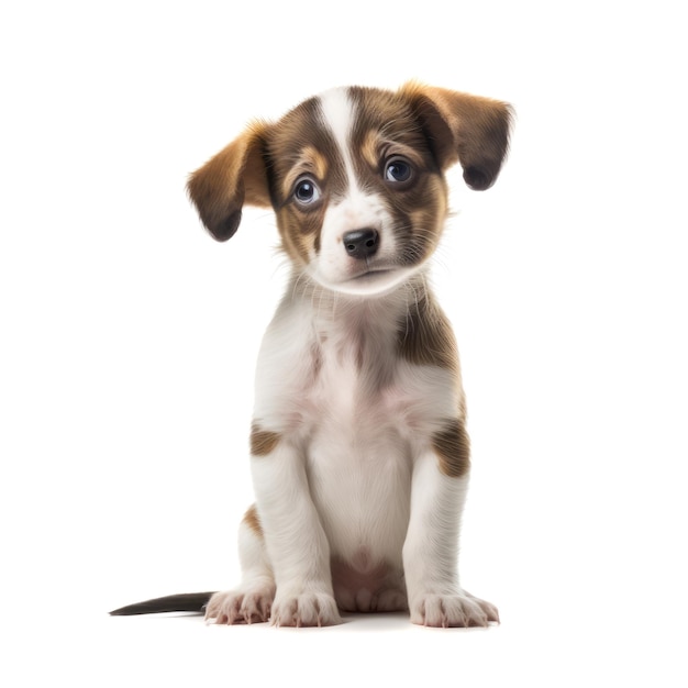 Adorable and cute purebred puppy looking at the camera Generative AI