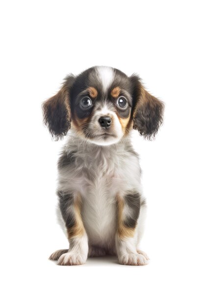 Adorable and cute purebred puppy looking at the camera Generative AI