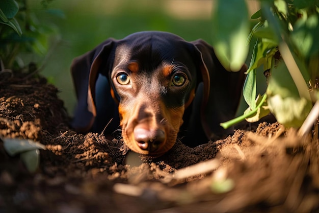 Adorable Dachshund Posing with Its Long Body