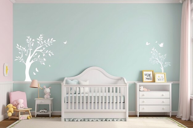 Adorable Decor Nursery Wall Decal Mockup