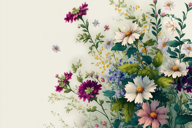 작은 꽃이 있는 사랑스러운 디자인 우아한 스타일의 패션 프린트 패브릭 벽지
