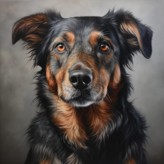 Adorable Dog Portrait Loyal Canine Companion Looking at Camera