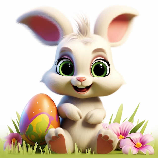 Adorable Easter Bunny cartoon