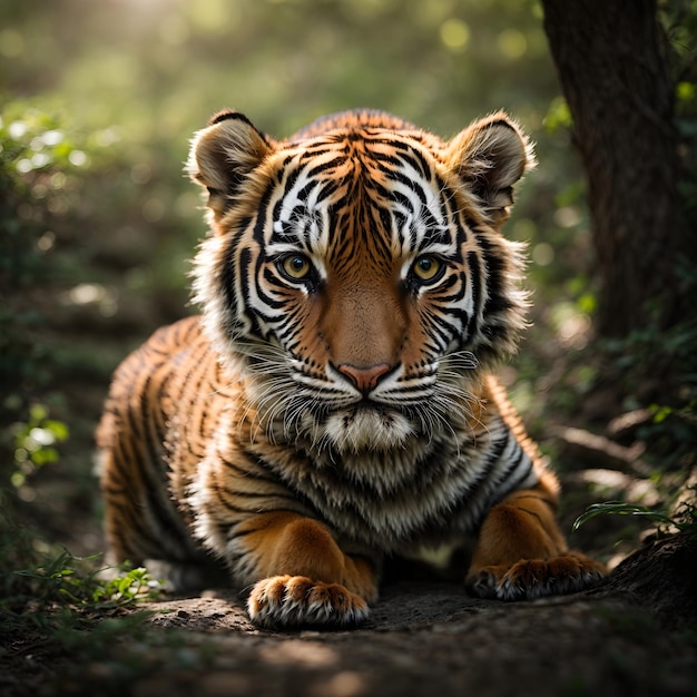 Adorable Encounter Wild Tiger Cub