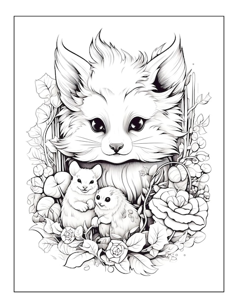 Adorable Fantasy Animals Coloring Pages