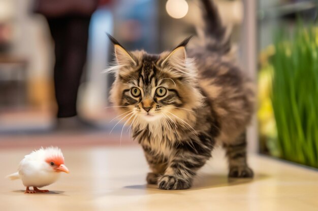 Adorable Fluffiness Portrait of a Cute Fluffy Kitten