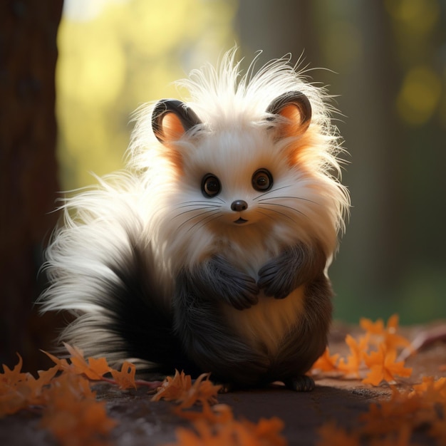 Adorable fluffy creature with a bushy tail