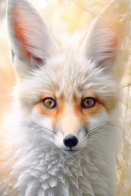 Adorable Fluffy Red Fox with Bushy Tail Cute Domestic Animal Companion