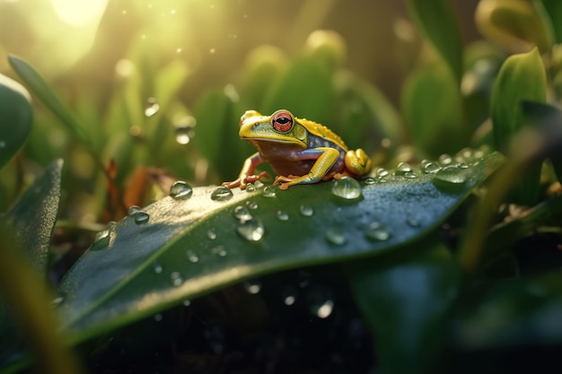 Adorable Frog In Nature