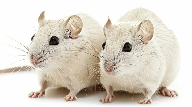 Photo adorable gerbils in play