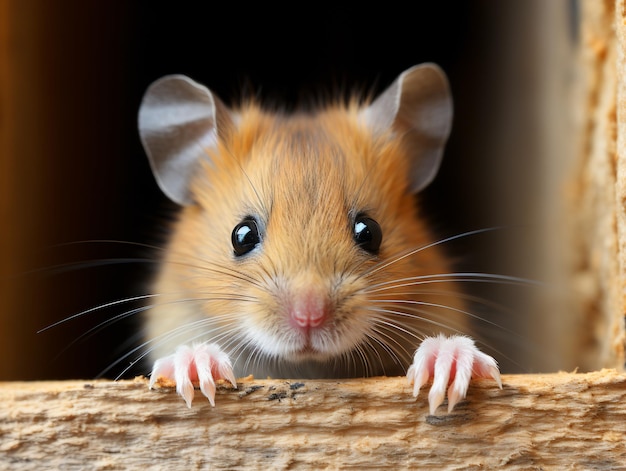 adorable hamster standing on his rear paws