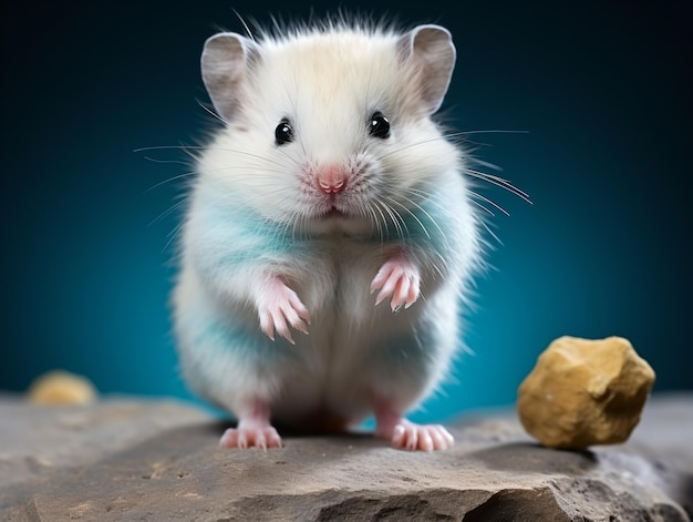 Premium AI Image  A hamster with long whiskers is standing on a