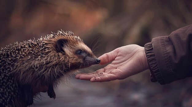 Photo adorable hedgehog portraits whimsical photography