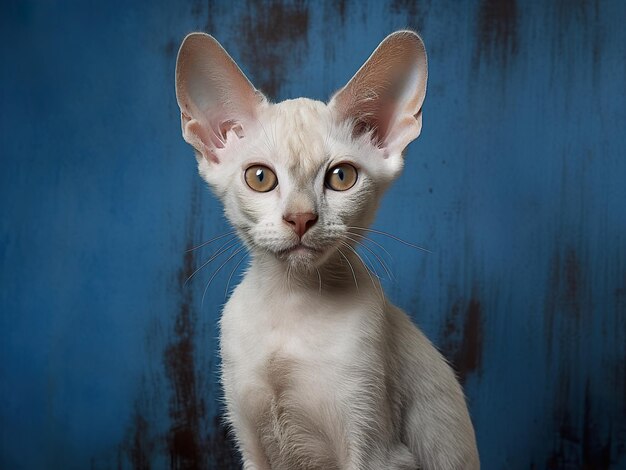Очаровательный яванский котенок: очаровательный синий портрет