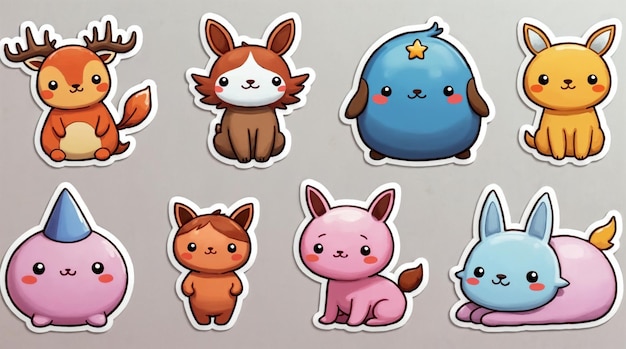 Adorable Kawaii Animal Sticker Collection