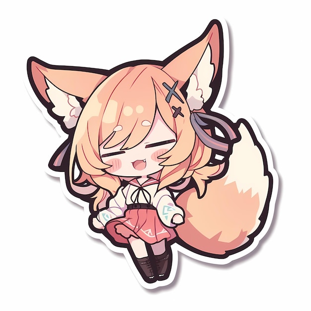 chibi anime fox girl