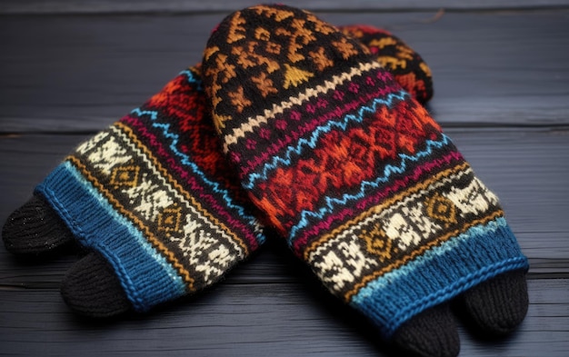 Adorable Knitted Wool Mittens Winter