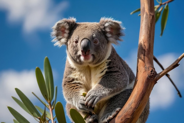 写真 ユカリプタス の 木 に 住ん で いる 可愛い コアラ