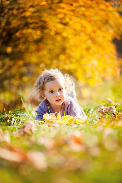 Adorable little blonde girl