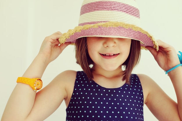 Adorable little girl outdoors