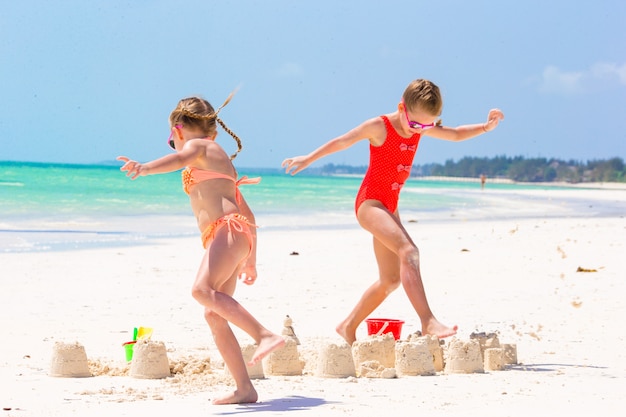 Adorable little girls during summer vacation