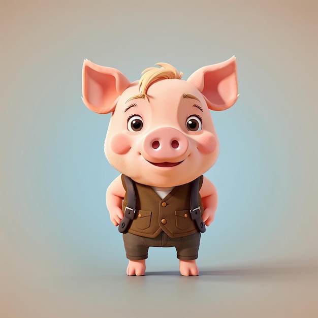 Adorable Pig Mascots Fun Cartoons Featuring Cute Pigs and Piglets