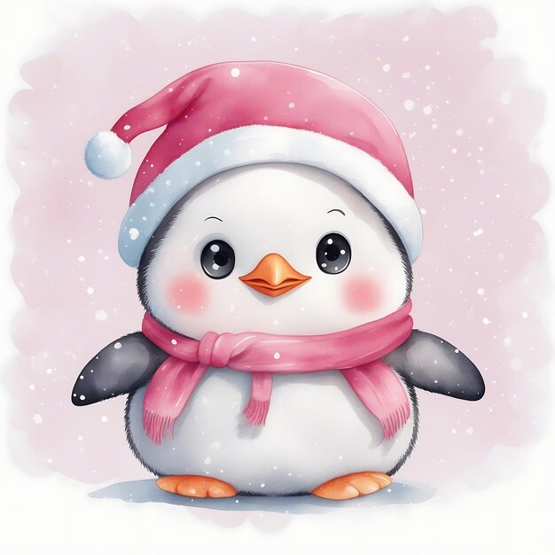 Adorable Pink Penguins Inspiring Illustrations