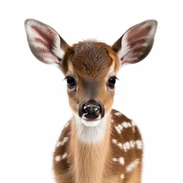 Adorable Portrait of Baby Deer Fawn AI Generated