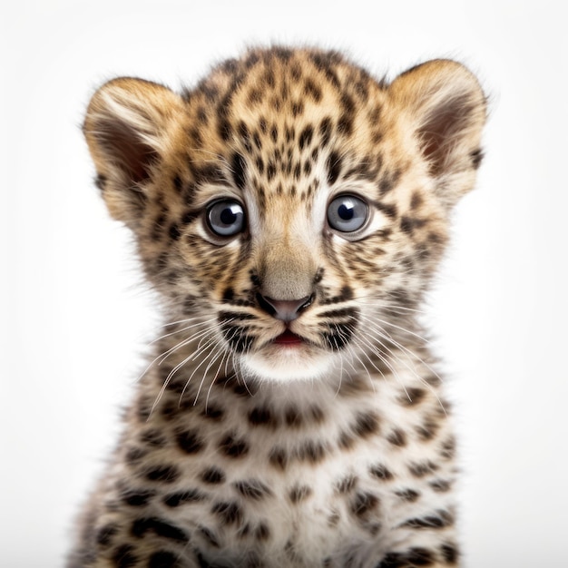 Adorable Portrait of Baby Leopard AI Generated